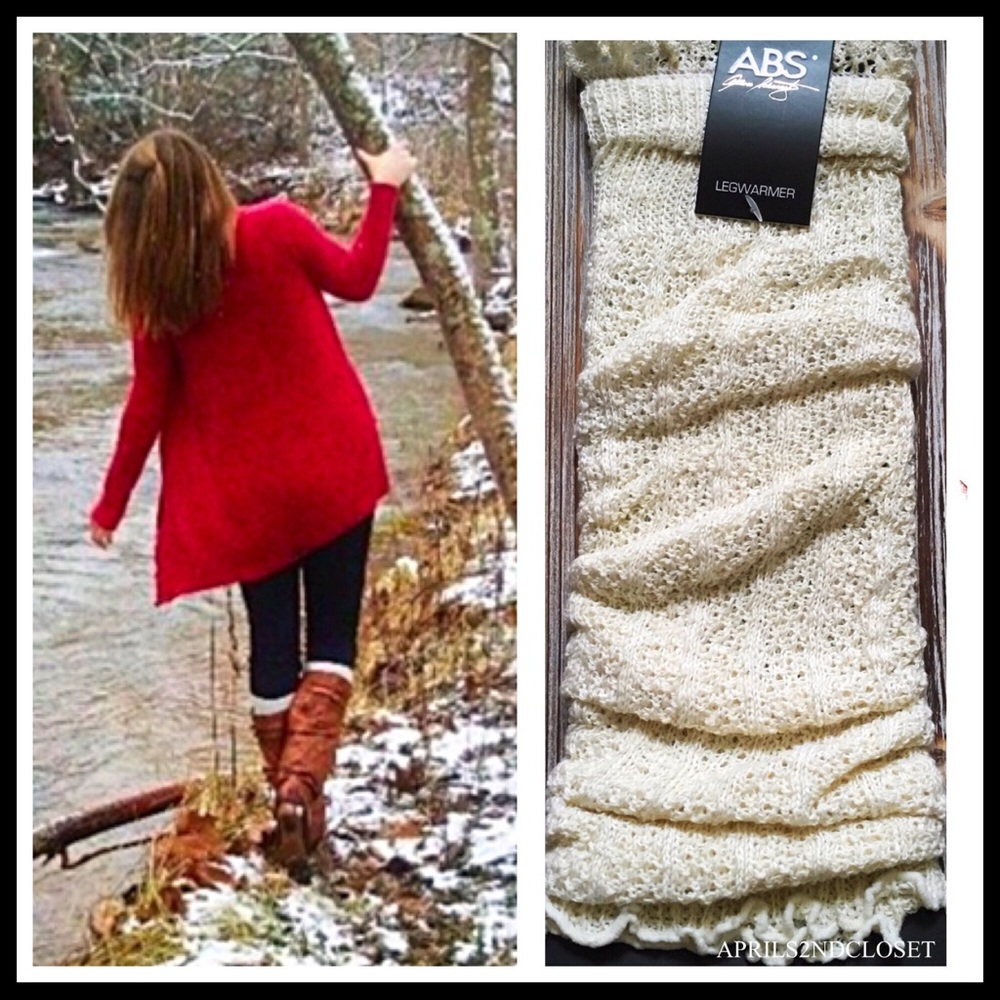 ABS LEG WARMERS TALL BOHO CROCHET BOOT COVERS - Picture 3 of 8